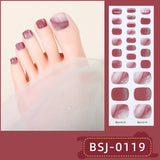 Semi-Cured Gel Nail Strips Glitter Pearl Gradient Sparkle Toe Design (MOQ=3)
