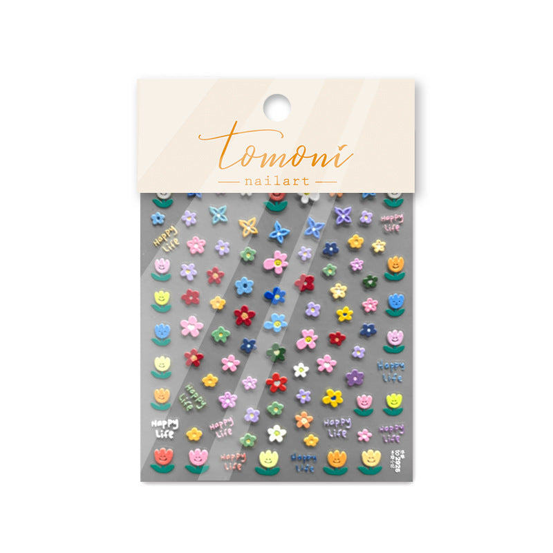 365nails: "Colorful Daisy Tulip Happy Life" – nail art stickers