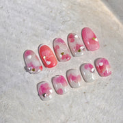 365nails: "Gradient Heart with Crystal Accent" – nail art stickers