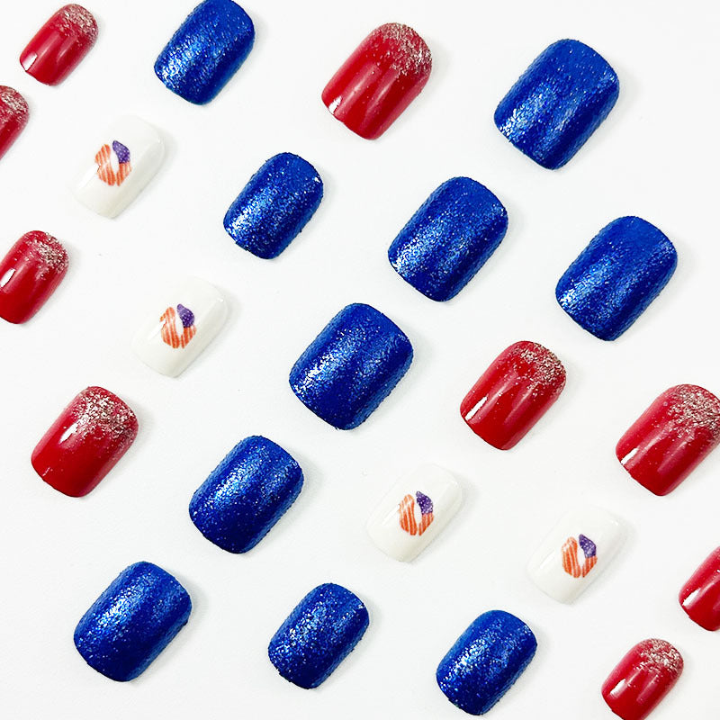 365nails: "Funky Star French" – Diagonal Star Printed Oval Nails