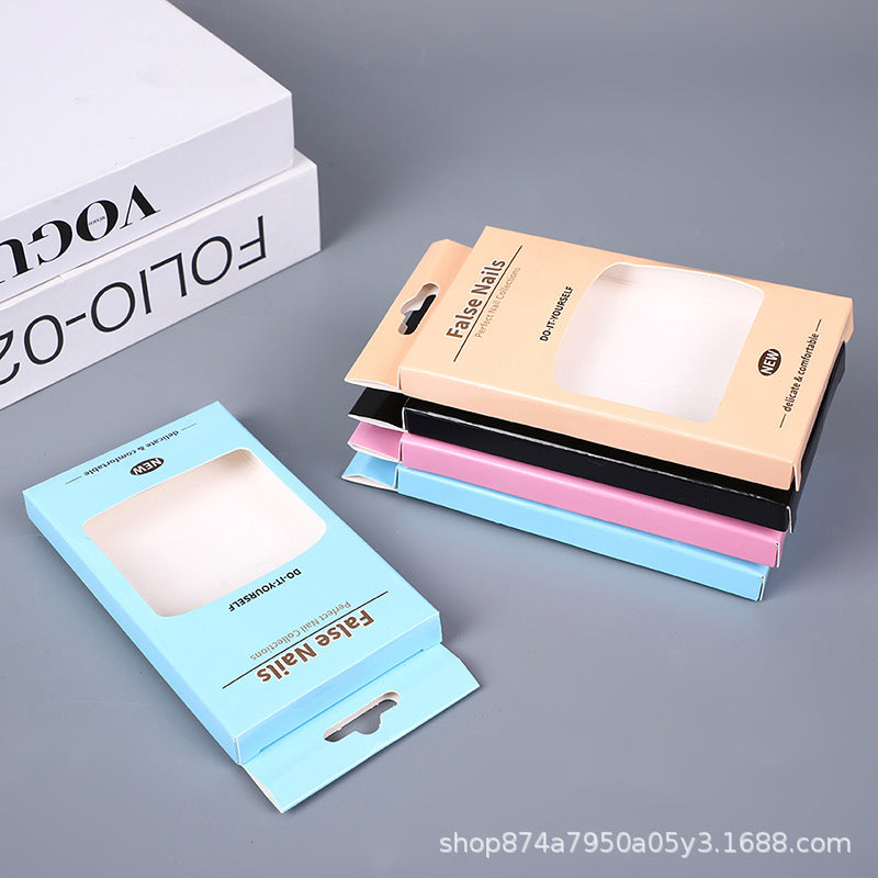 Pastel Window Box Press On Nail Packaging (MOQ=100)