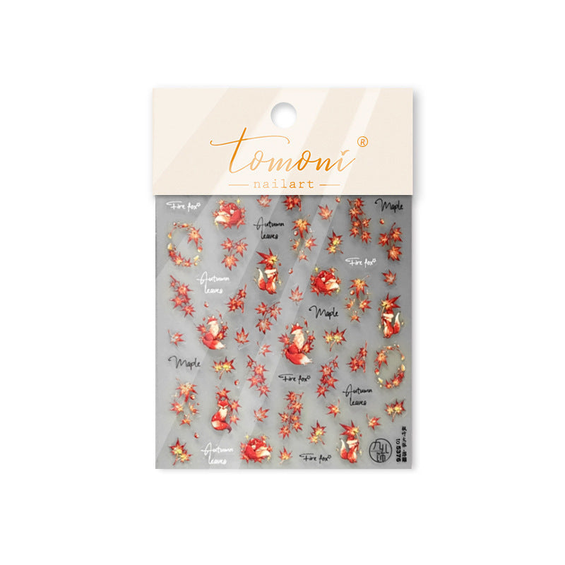 365nails: "Autumn Fox & Maple Leaf" – nail art stickers
