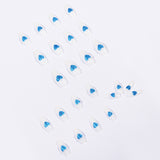 Coração azul brilhante cheio de pérolas para unhas decoradas, unhas postiças finalizadas, remendo para unhas, remendo para unhas removível｜365nails