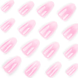 Fornecimento especial para unhas curtas clássicas francesas com mudança gradual, simples e de uso, 24 peças de unhas postiças no atacado｜365nails