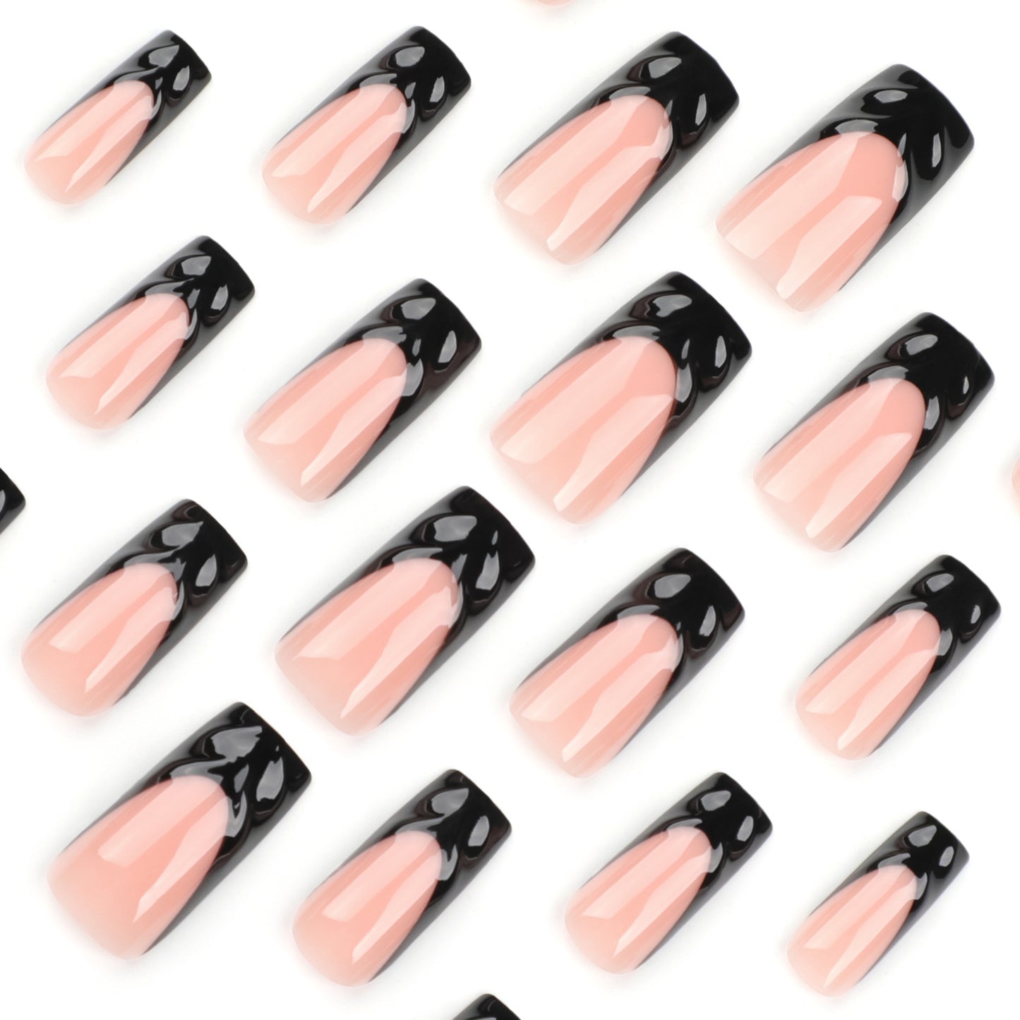 Factory direct supply French nail products wholesale 3D wearable manicure fake nails simple square wearable nail｜365nails