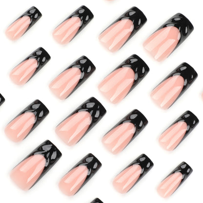 Factory direct supply French nail products wholesale 3D wearable manicure fake nails simple square wearable nail｜365nails