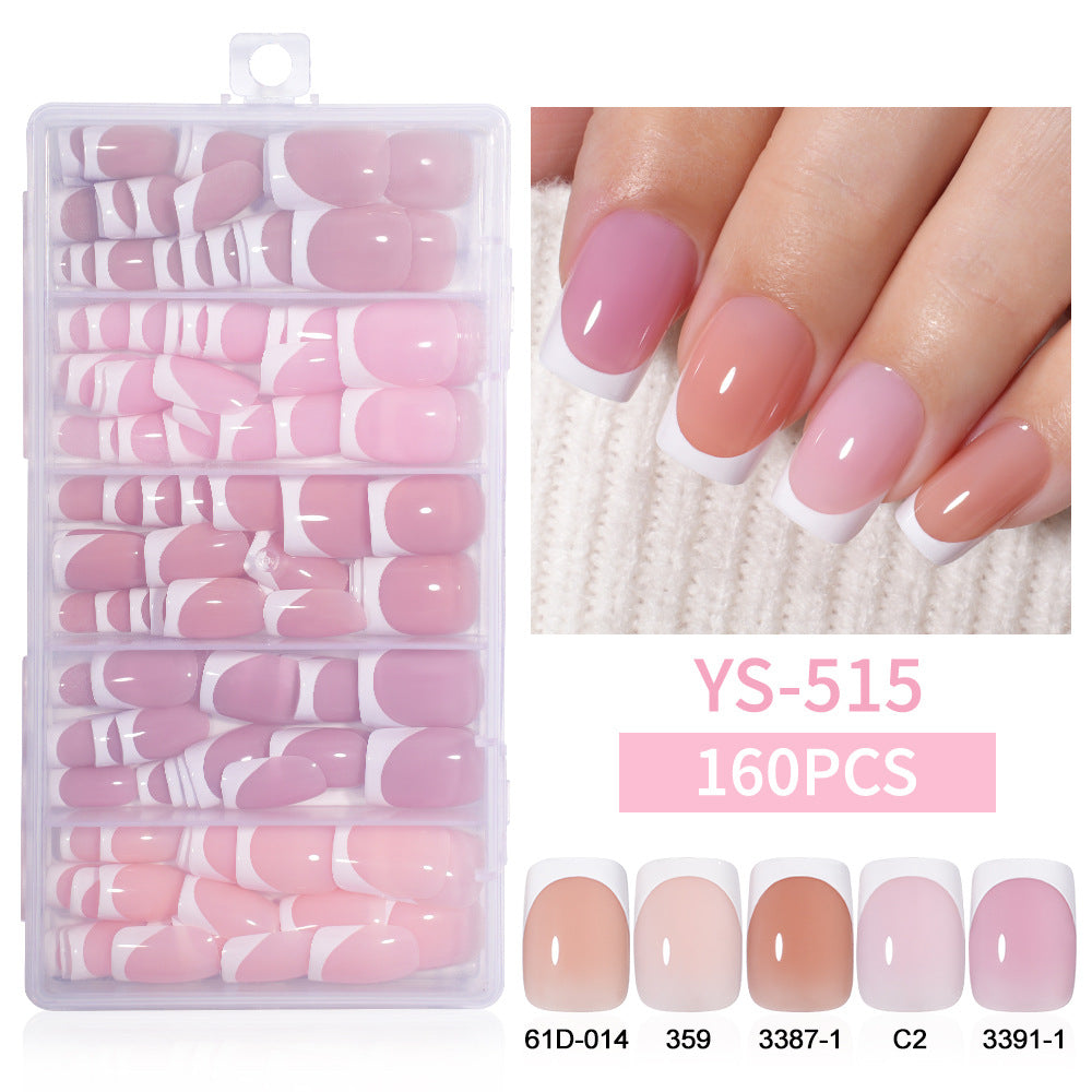 Nail Tips French press on nails  Short Almond Short Square Versatile Removable Patch Nail Art 150 Boxed Fake Nails