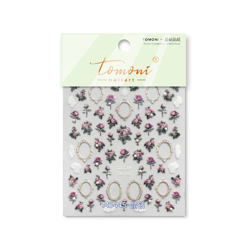 365nails: "Vintage Rose and Ornate Frame" – nail art stickers