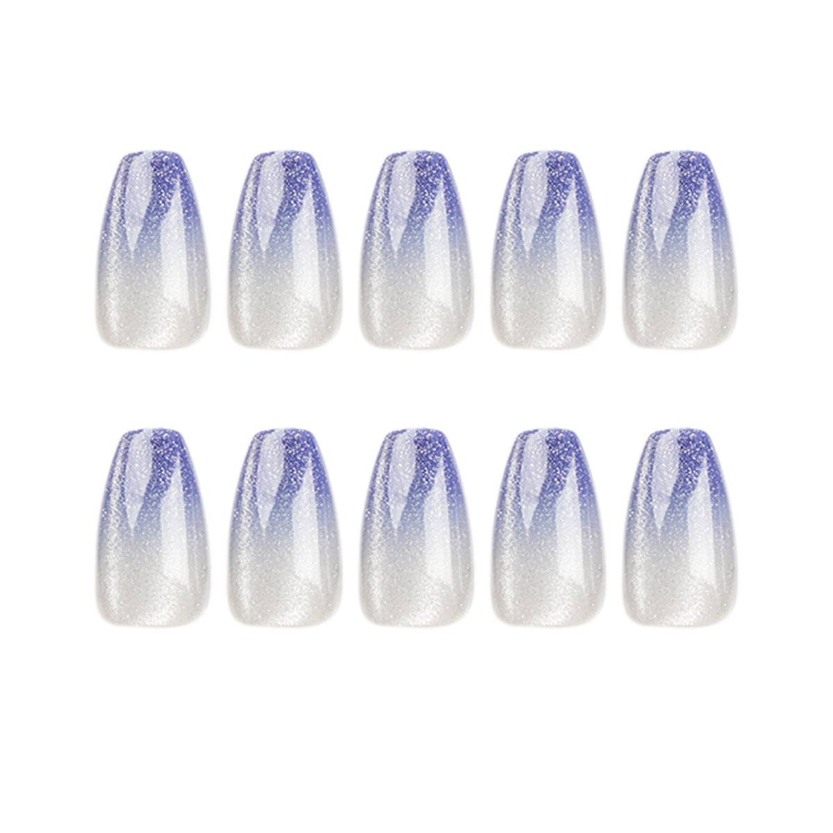 Blue gradual change cat eye senior   simple nail piece ballet nail type nail piece ｜365nails
