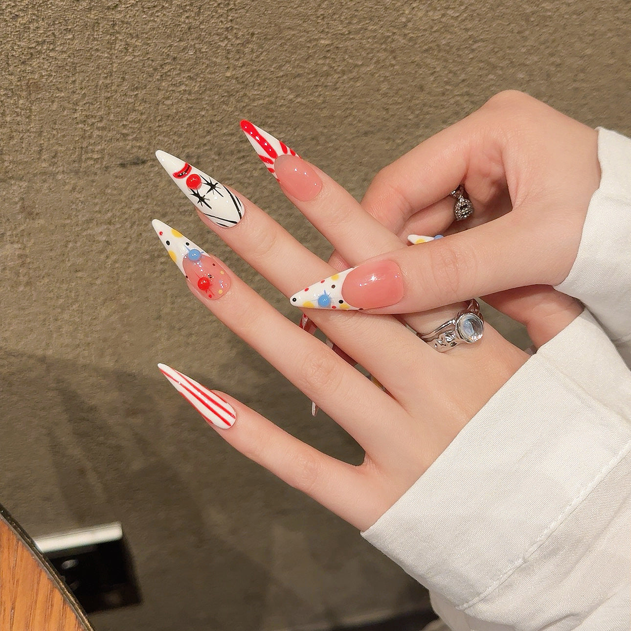 Joker Mask False Nails press-on nails Removable American,  finger nails | 365nails