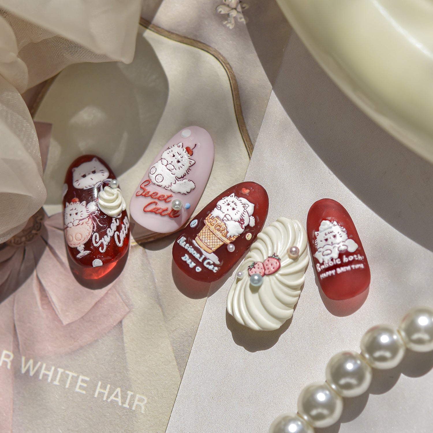 365nails: 귀여운 고양이 & 강아지 스윗 라이프 – 네일 아트 스티커