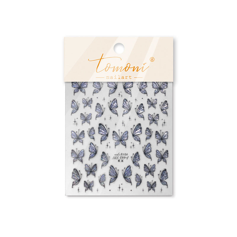 365nails: "Crystal Blue Butterfly" – Nail Art Stickers