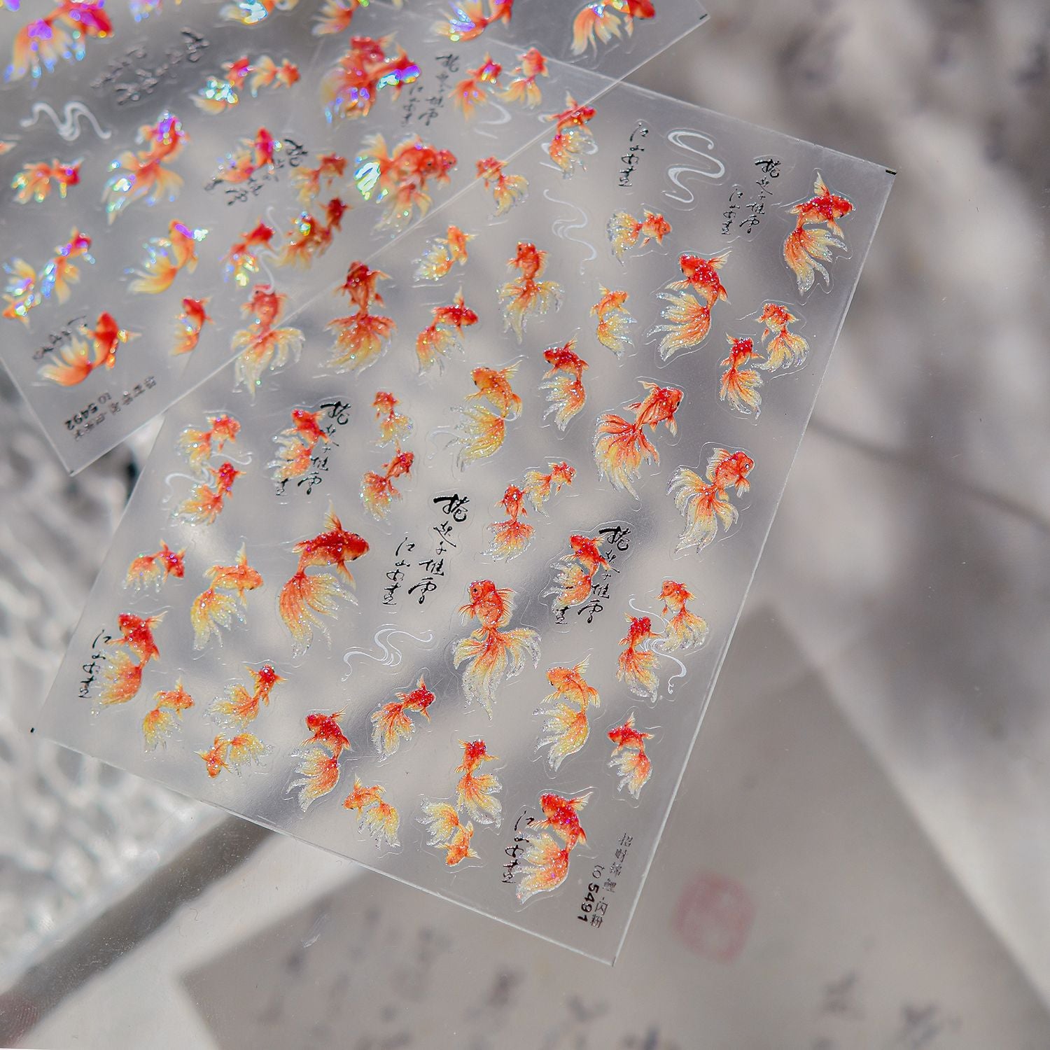 Ink Wash Goldfish – Chinese Style Nail Art Set
