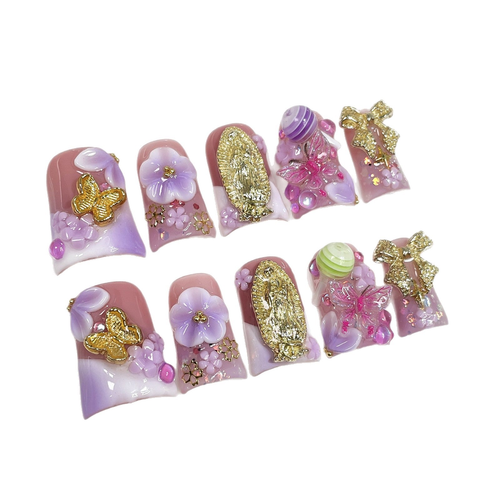 Lavender Dream Garden Series Press-On Nails