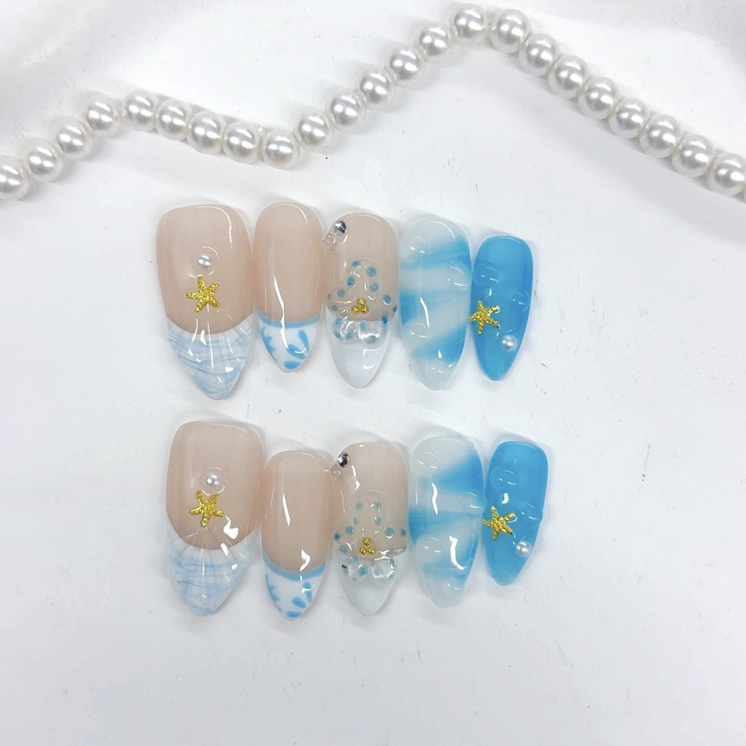 Mermaid Tide: "Ocean Star" – Almond Press-Ons