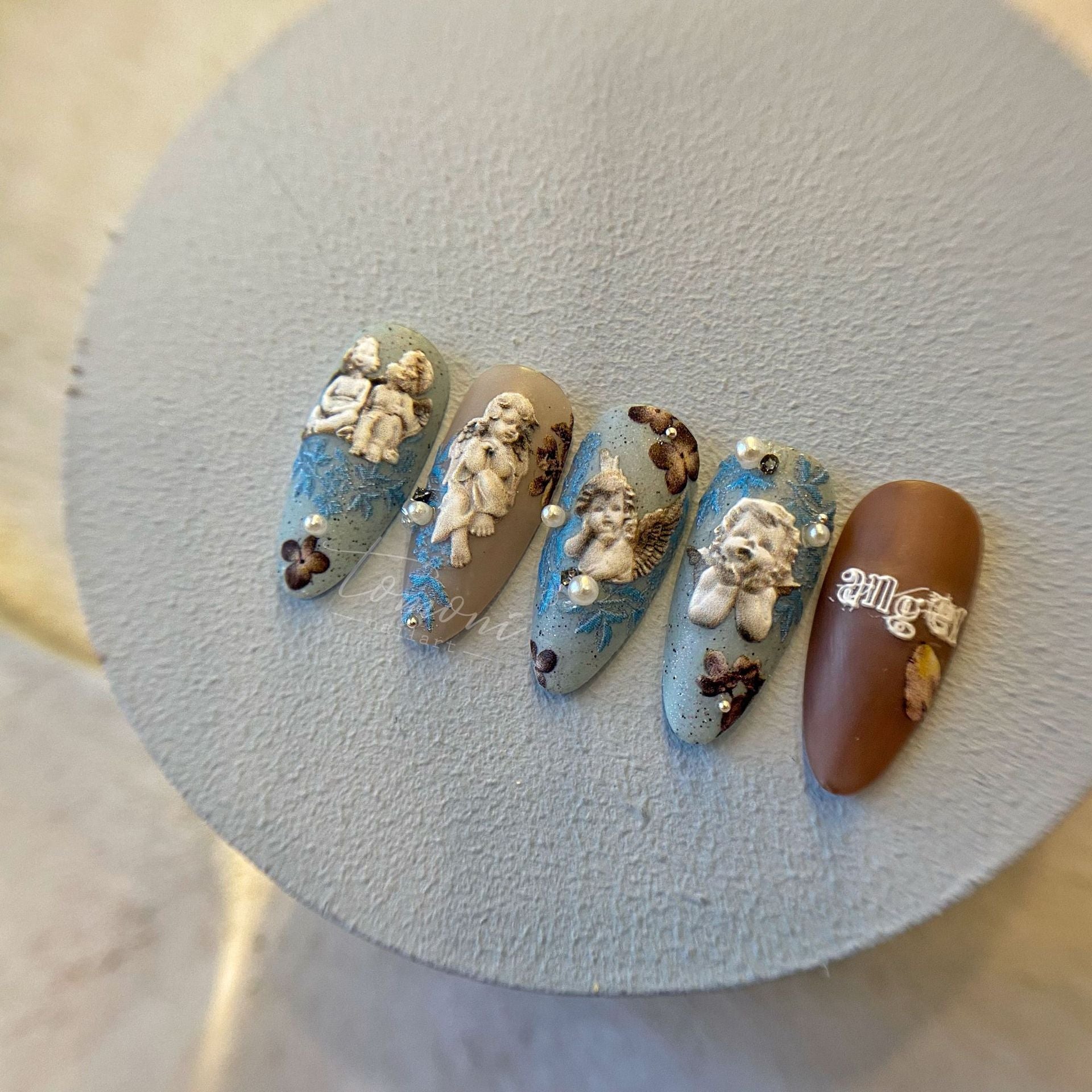 365nails: "vintage angel cherub emboss" – Nail Art Stickers