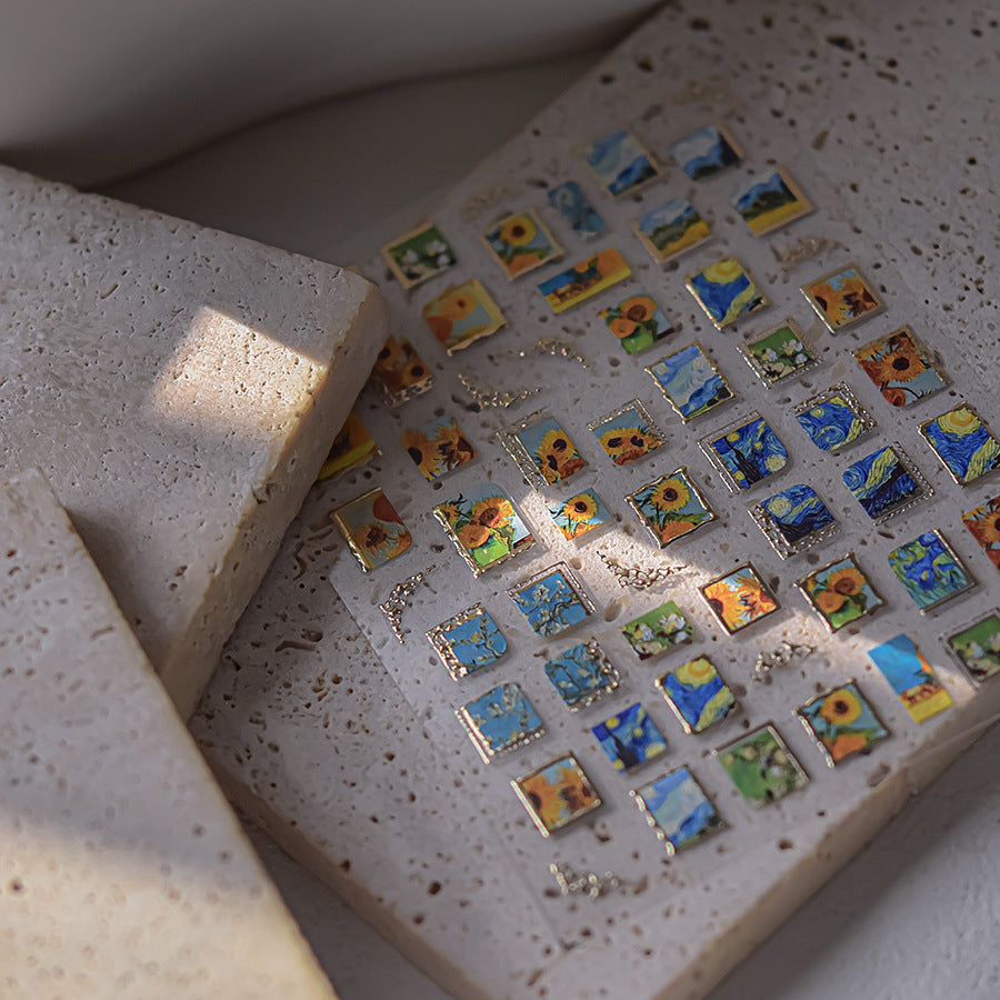 Van Gogh Art Frame – Vintage Oil Painting Nail Art Stickers