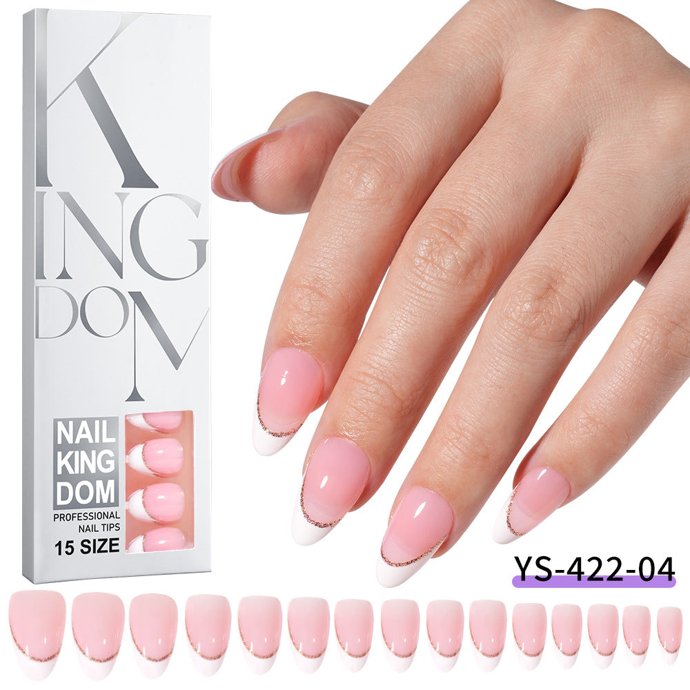 Nail Tips Exclusive for Amazon hot-selling French press on nails art patch oil injection removable fake nail piece 120 pieces