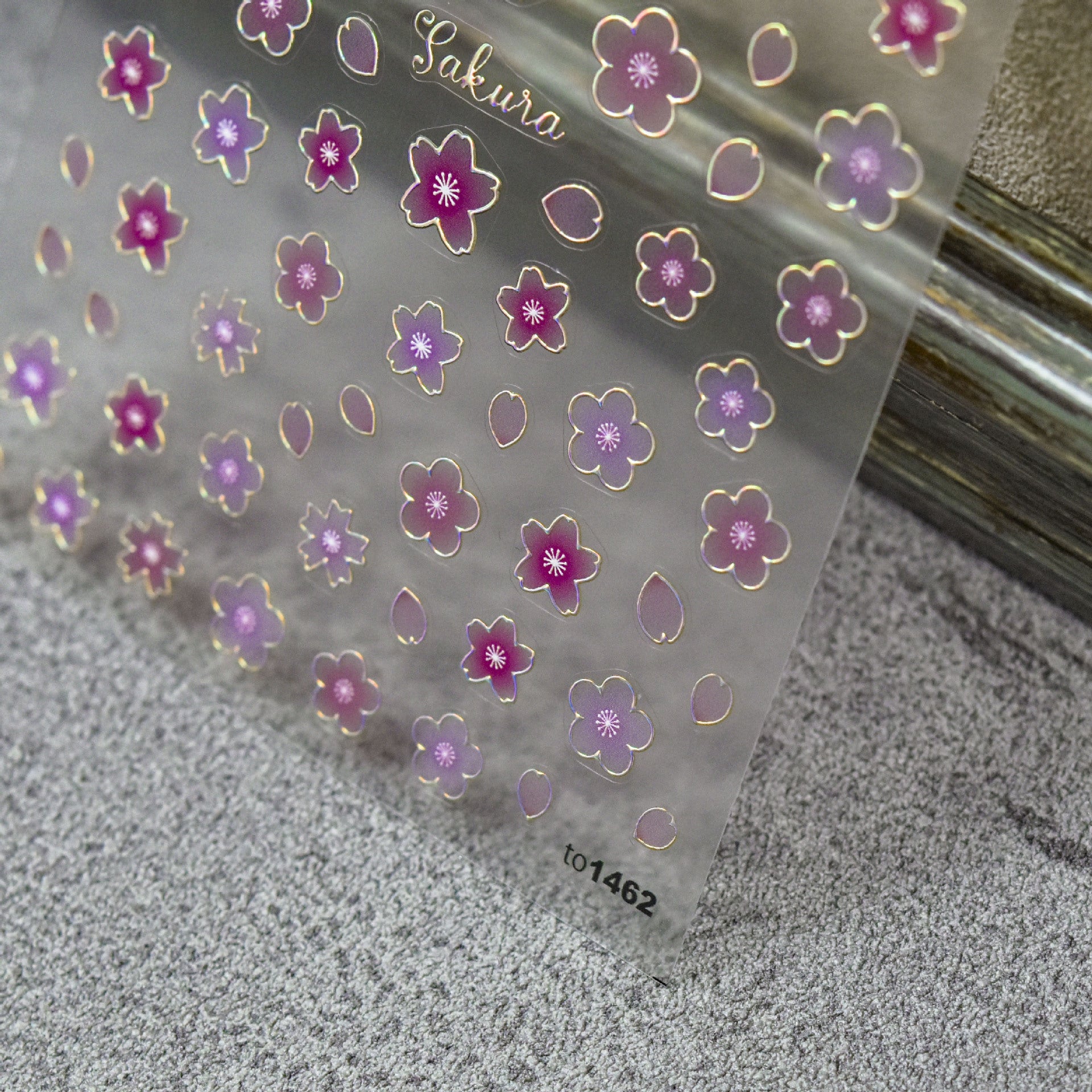 365nails: "Holographic Sakura Cherry Blossom" – Nail Art Stickers