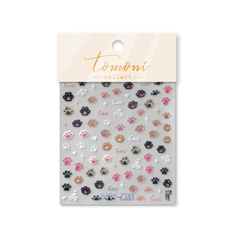 Jelly Cat Paws – Cute Pet Nail Art Stickers