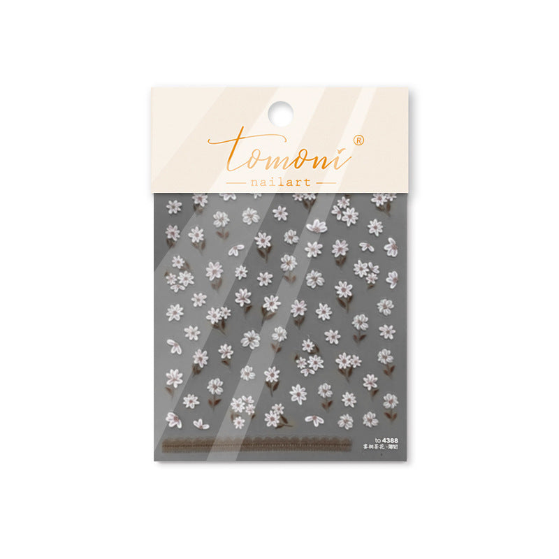 365nails: "Soft White Floral" – nail art stickers
