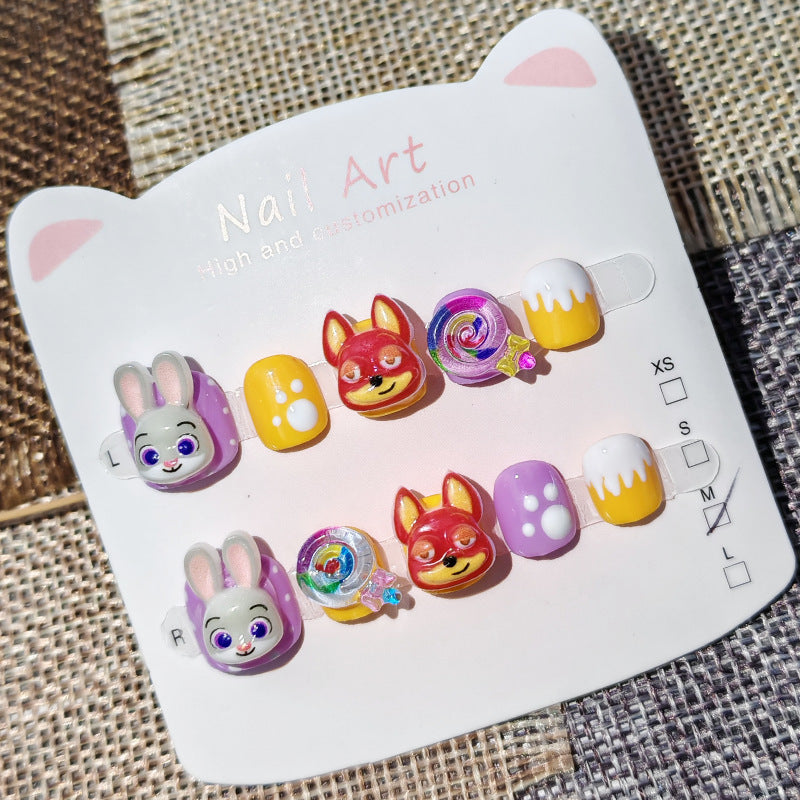 365nails: Zootopia 夥伴 – 短款圓形兒童手工製穿戴甲