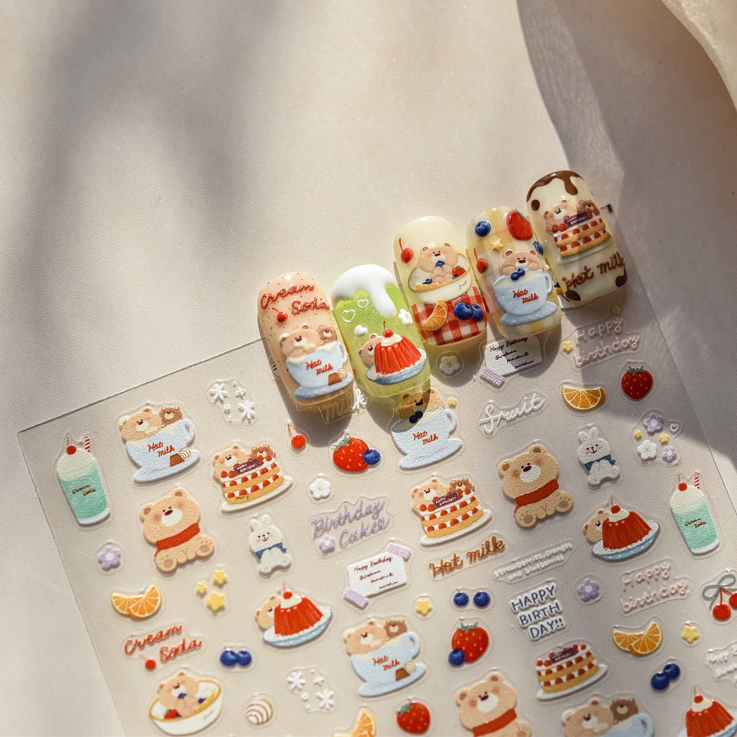 365nails: "Miiiichar Bear Picnic" – nail art stickers