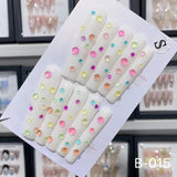 Extra Long 5.5cm Water Pipe Press-On Nails | Handmade Collection | Round Shape