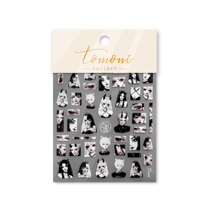 365nails: "Traditional Japanese Noh Mask" – nail art stickers