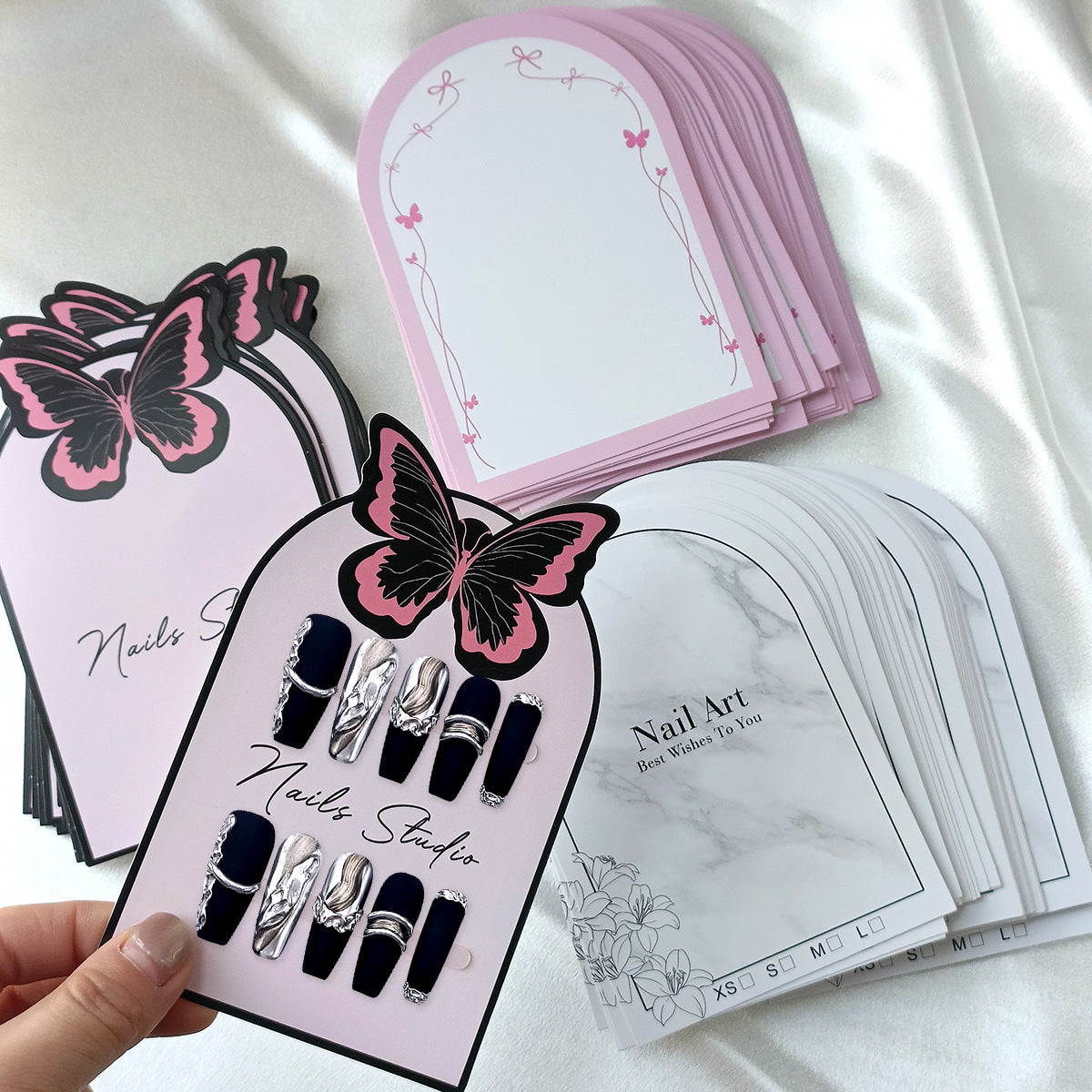 Arch‑Shaped Nail Art Display Cards for Press‑On Nails