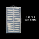 Nail Tips Explosive nail pads 504 pcs bag boxed extended flat head transparent patch manicure XXL semi-sticker denim fake nails wholesale