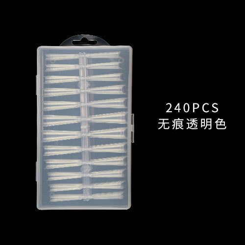 Nail Tips Explosive nail pads 504 pcs bag boxed extended flat head transparent patch manicure XXL semi-sticker denim fake nails wholesale