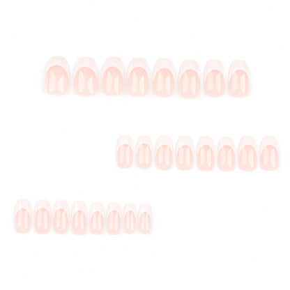 White French Ballet Wear Nail  Explosion 24 Boxed Nail Art Wholesale press on nails｜365nails