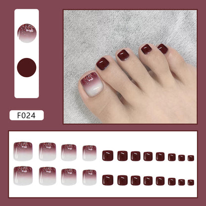 Unhas postiças com acabamento em unhas postiças Unhas postiças removíveis com acabamento em unhas postiças dos pés Unhas dos pés ｜365nails