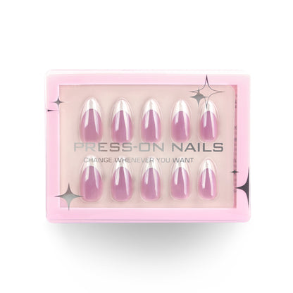 French simple high-end wearing armor 30 pieces coated manicure short almond repeatable nail piece finished product wholesale｜365nails