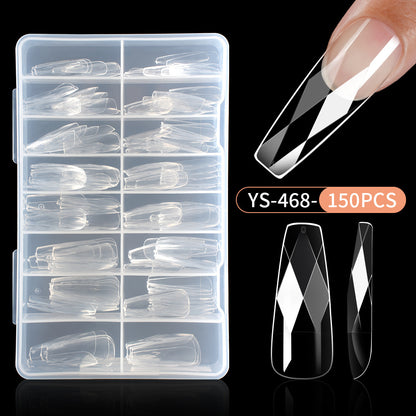 Nail Tips popular 3D rhombus nail piece almond nail ballet nail irregular transparent fake nail piece nail art wholesale