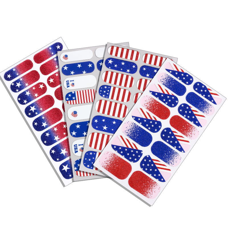 365nails: Independence Day Patriotic Decal Nail Sticker Set