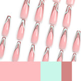 wearing armor wholesale French striped corrugated nail piece removable nail piece press on nail｜365nails