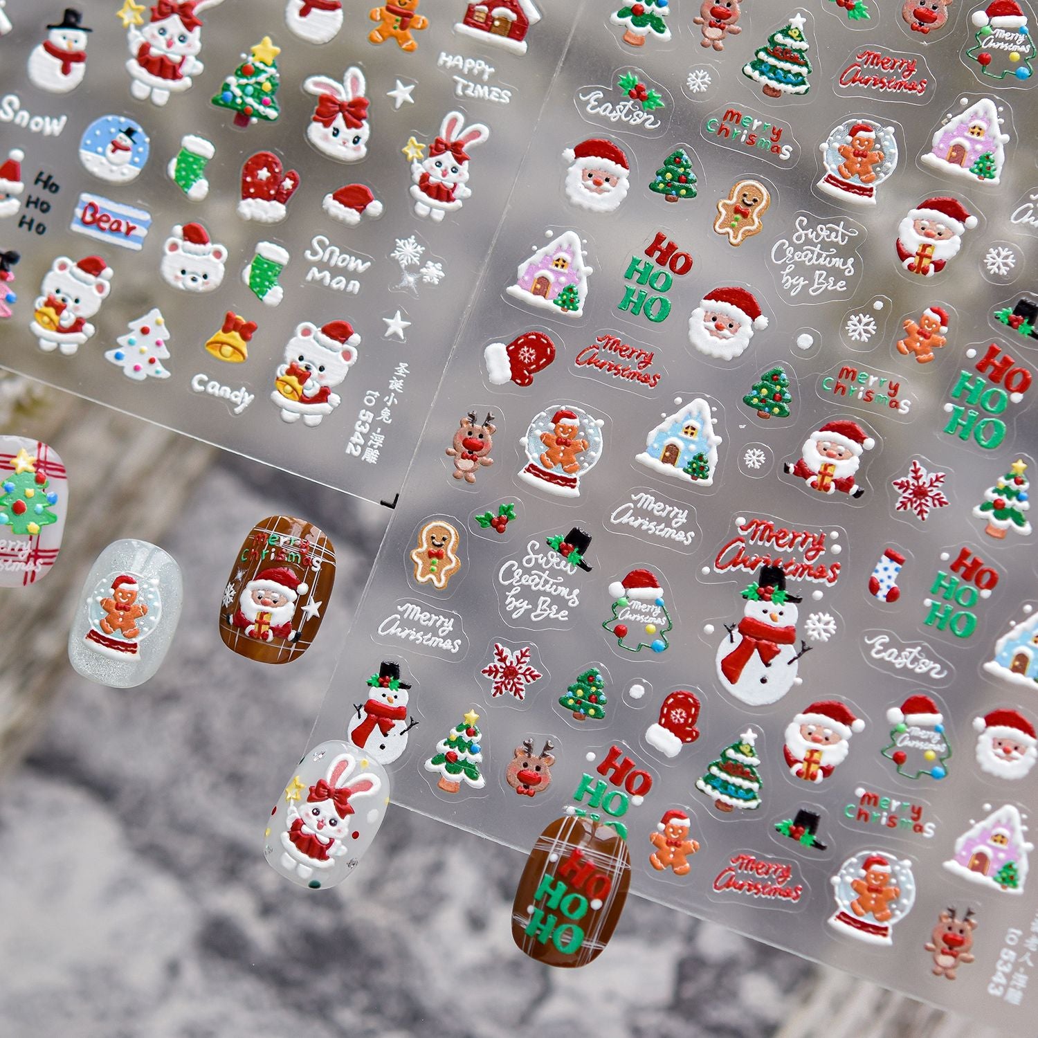 365nails: "Christmas Bunny & Friends" – nail art stickers
