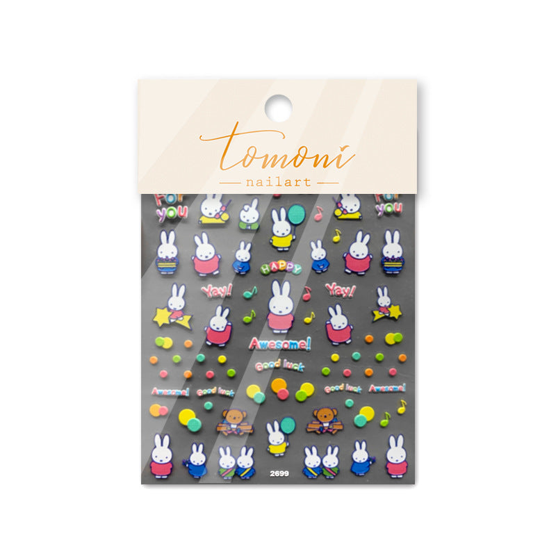 365nails: "Cute Miffy Rabbit Cartoon" – nail art stickers