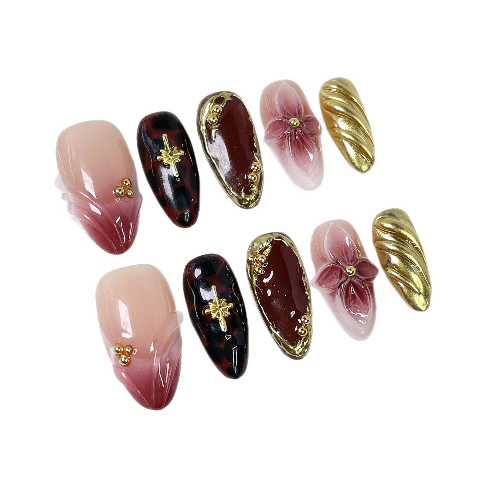 Velvet Ember Series Press-On Nails