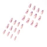 Uñas postizas francesas, uñas onduladas simples, suministro directo ｜ 365nails