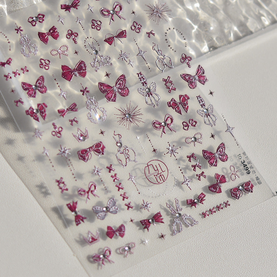 Crystal Diamond Butterfly – Holographic Nail Art Set