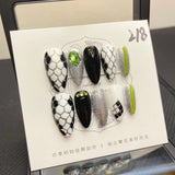 Unhas postiças para Halloween, decoração de unhas de Halloween, produto finalizado | 365nails