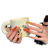 Pure handmade press on nails   nail art fake nails beauty | 365nails