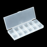 Caja de almacenamiento transparente mate simple con 12 rejillas para uñas | 365nails