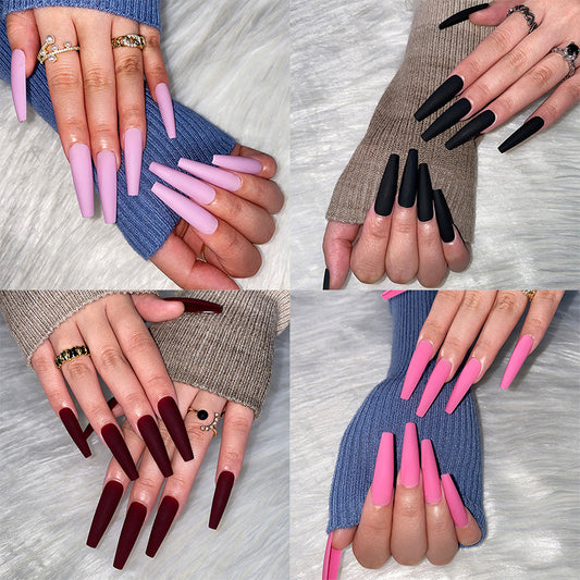Long Solid Color Frosted Long Ballet Collection Nail Art  Art Wholesale Nail Art ｜365nails