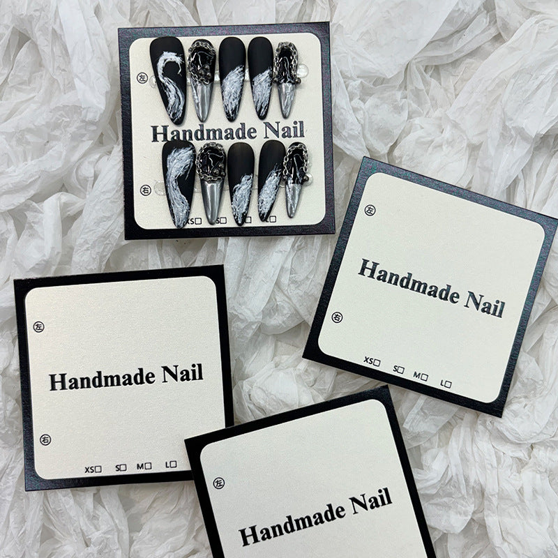 Classic White Display Cards for Press On Nail Sets (MOQ=50)