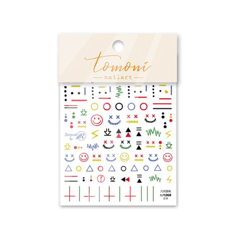 365nails: "Bright Smiley & Heart" – nail art stickers