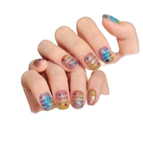 Rainbow Star Gradient Press On Nails